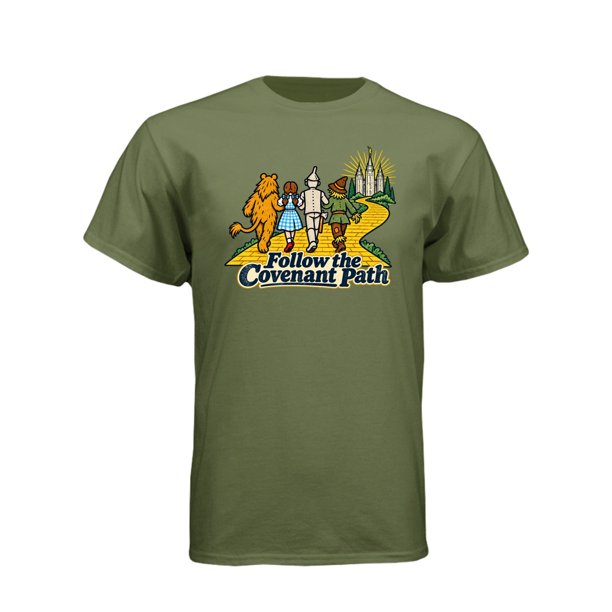 Follow The Covenant Path LDS t-shirt featuring inspirational message about covenant discipleship - product view 11