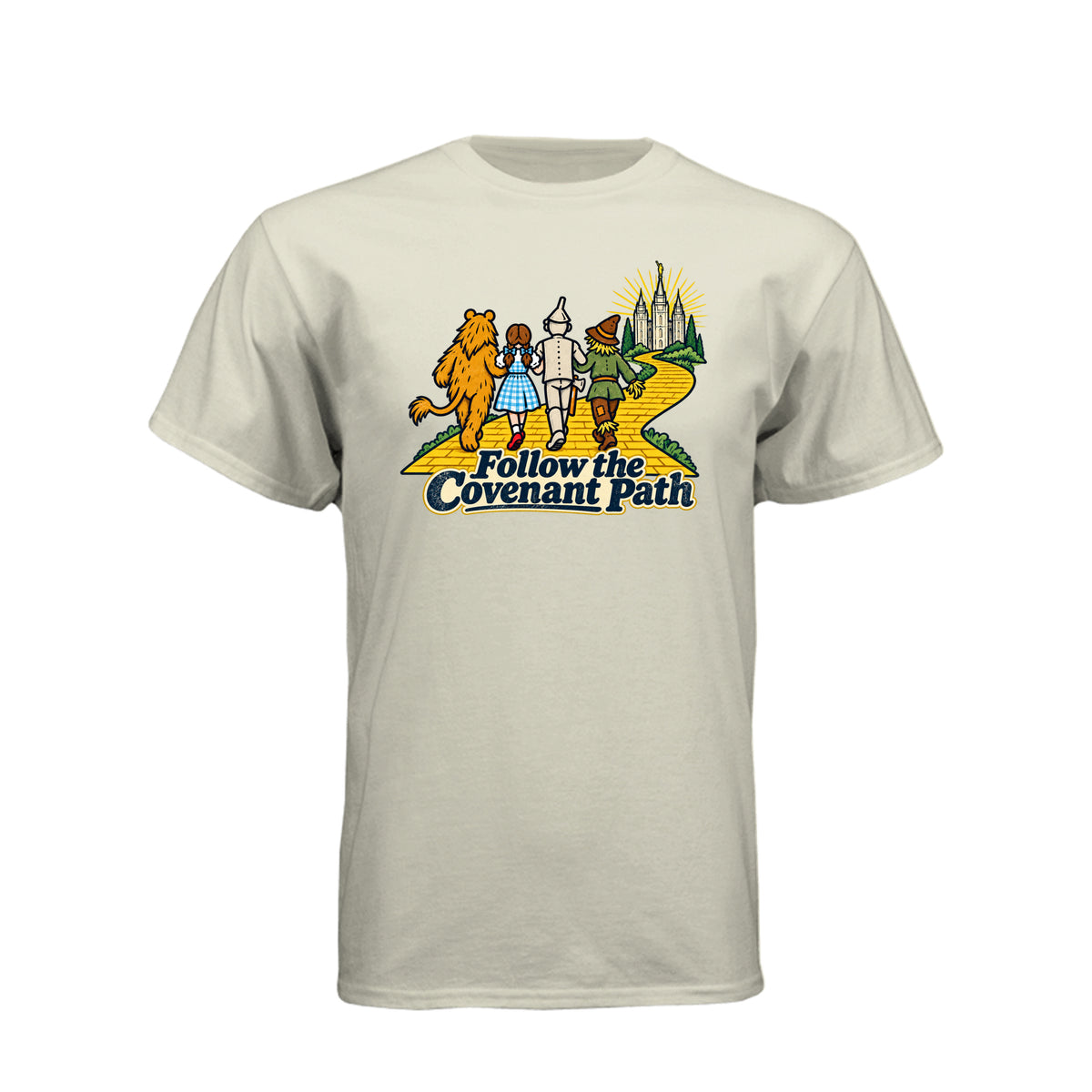 Follow The Covenant Path LDS t-shirt featuring inspirational message about covenant discipleship - product view 12