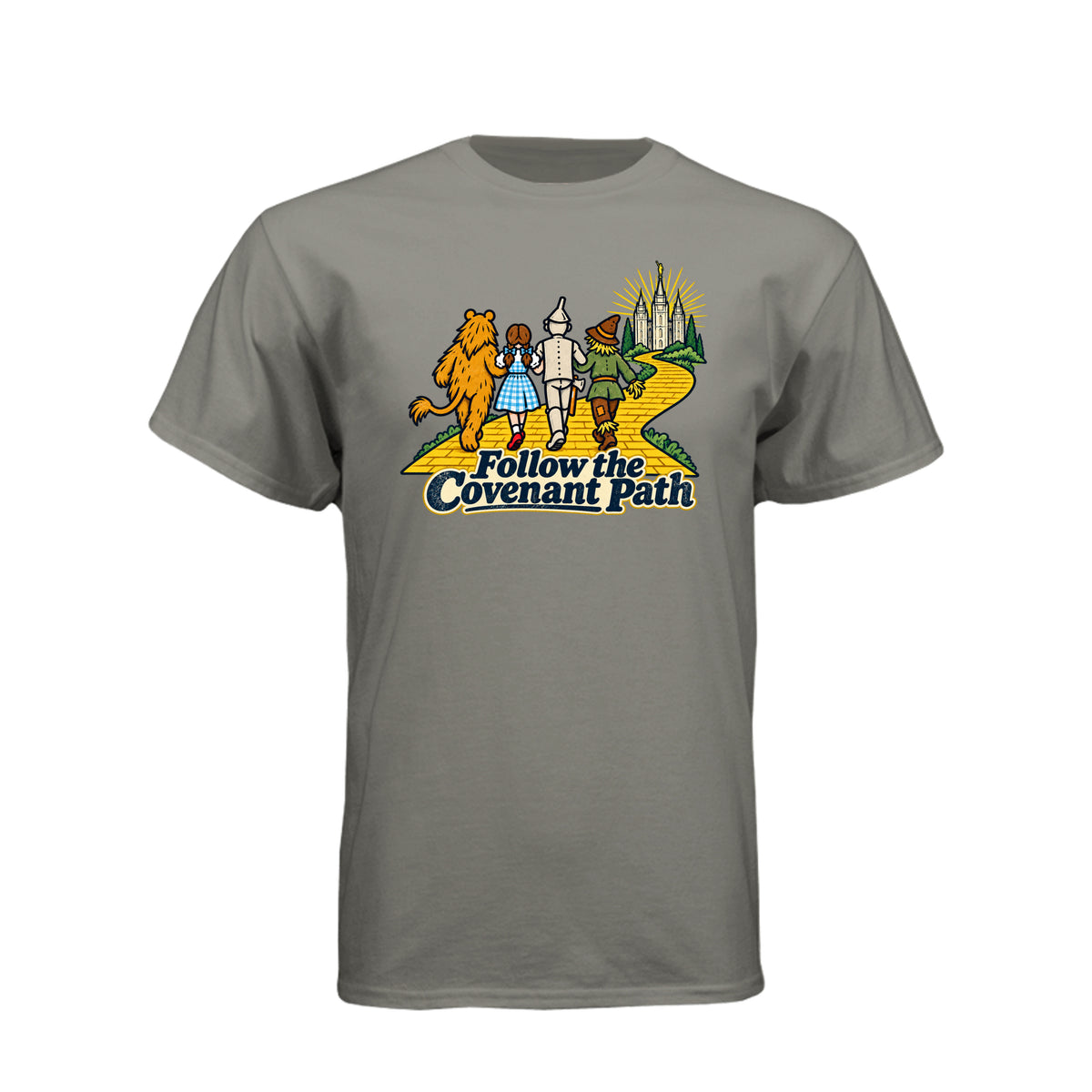 Follow The Covenant Path LDS t-shirt featuring inspirational message about covenant discipleship - product view 14
