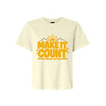 Make It Count LDS t-shirt featuring inspirational message about living with purpose and faith journey - product view 3