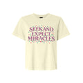 President Russell M. Nelson Seek and Expect Miracles LDS t-shirt featuring prophet and miracle message - product view 2