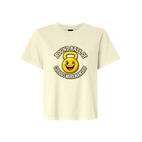 Kettlebell or Liahona LDS t-shirt in alternate colorway featuring Book of Mormon and fitness theme