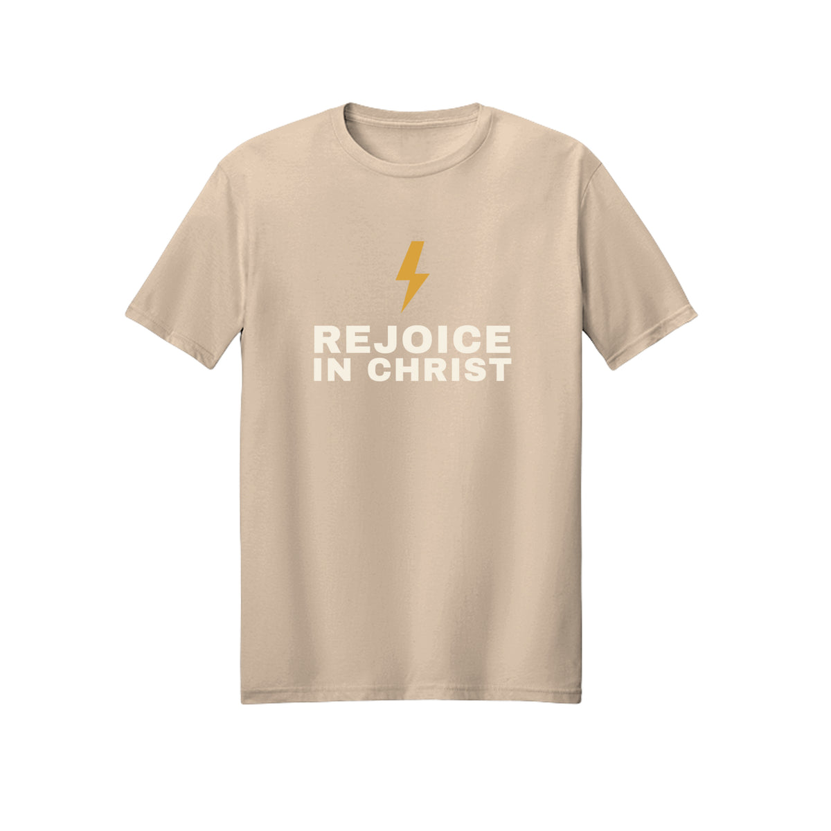 Lightning Rejoice in Christ shirt in Natural