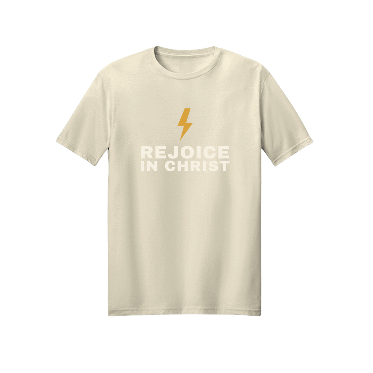 Lightning Rejoice in Christ shirt in Off White