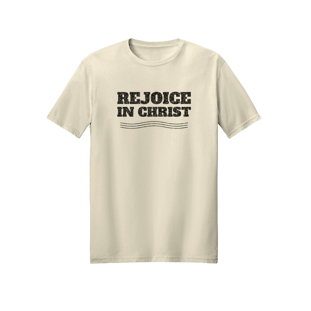 Vintage Wave Rejoice in Christ shirt in Off White