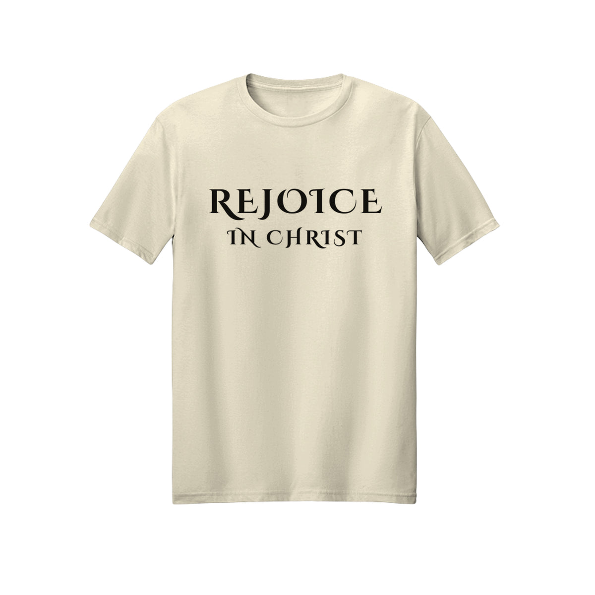 Classic Small Rejoice in Christ shirt in Off White