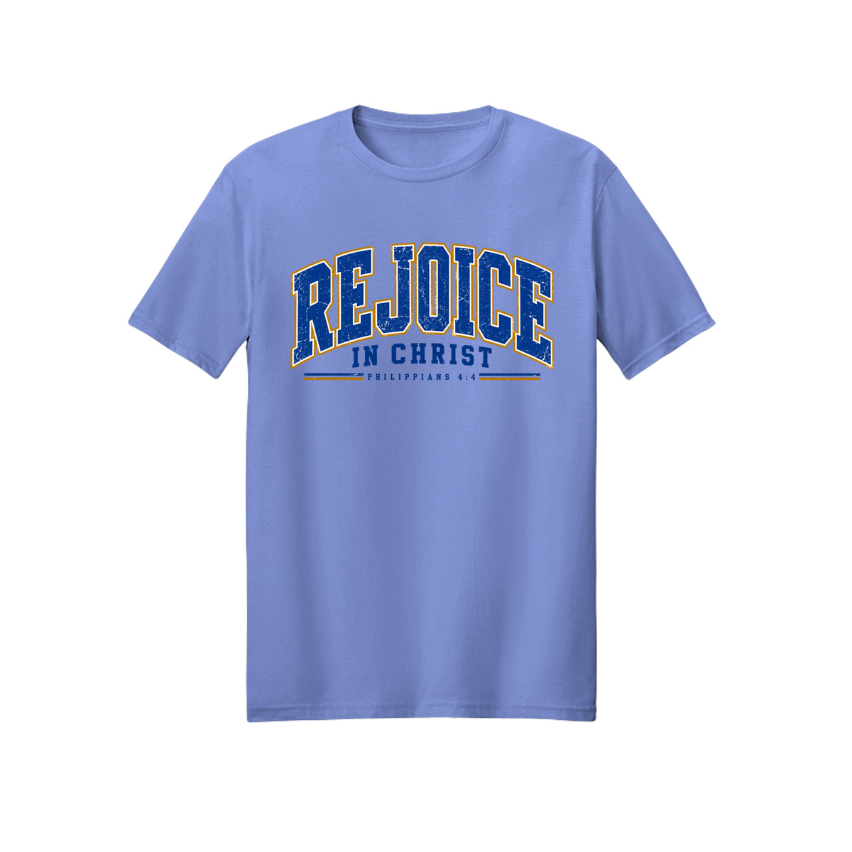 Collegiate Rejoice in Christ shirt in Violet