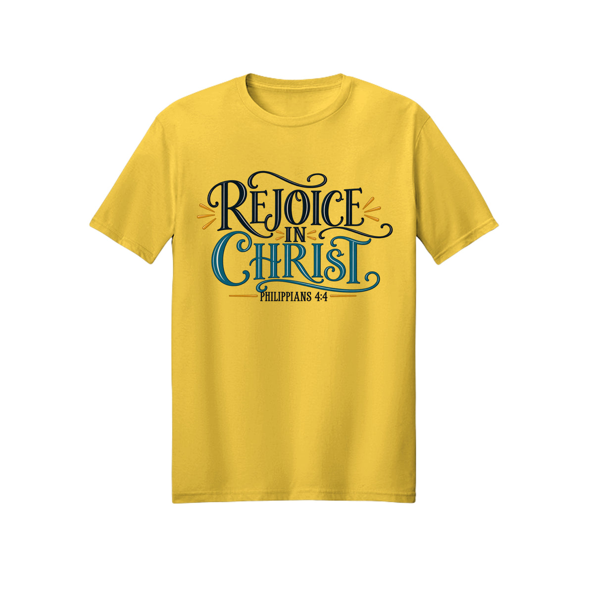 Ornate Rejoice in Christ shirt in Daisy
