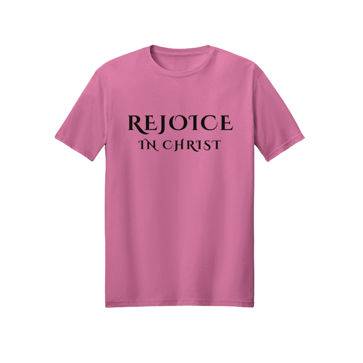 Classic Small Rejoice in Christ shirt in Azalea