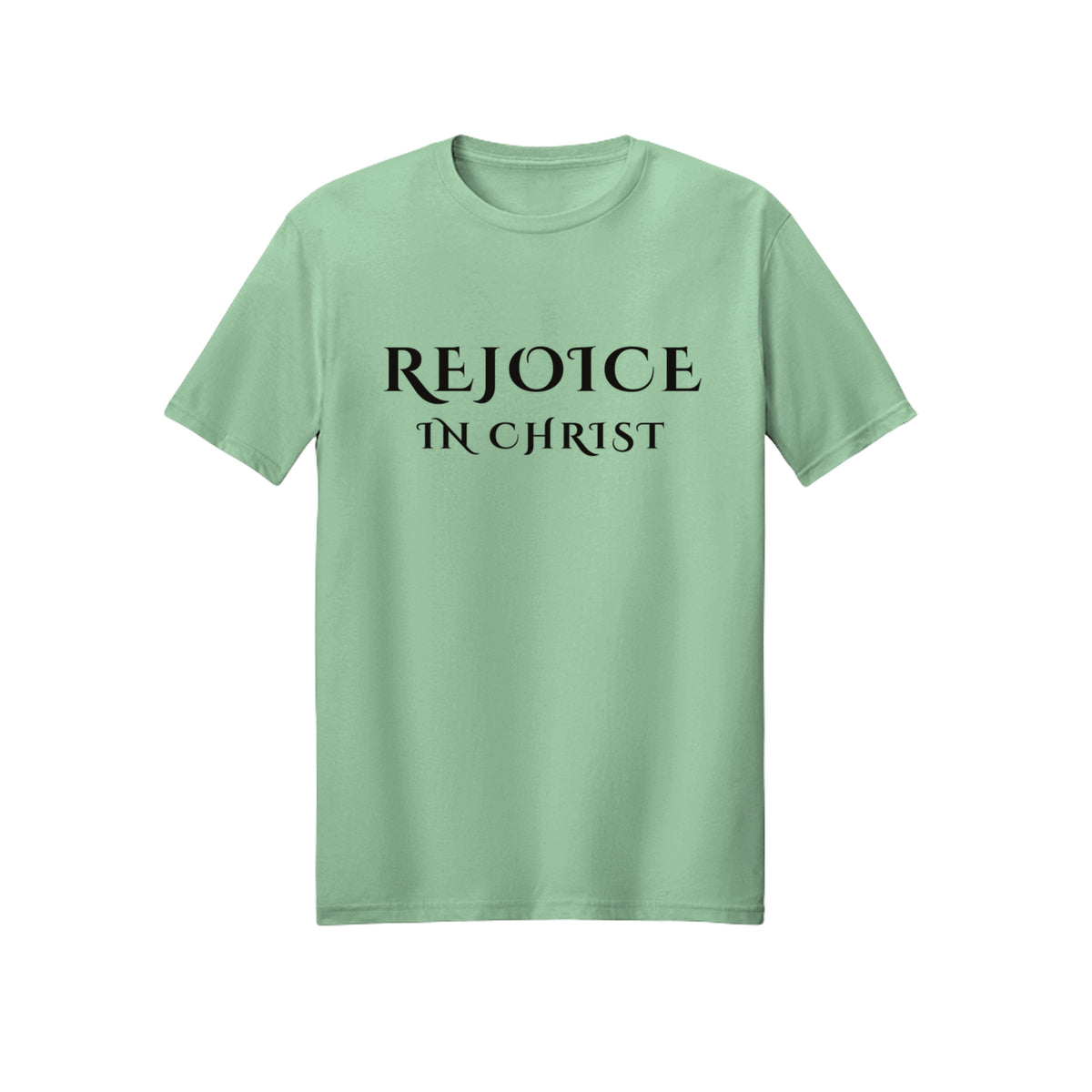 Classic Small Rejoice in Christ shirt in Mint Green