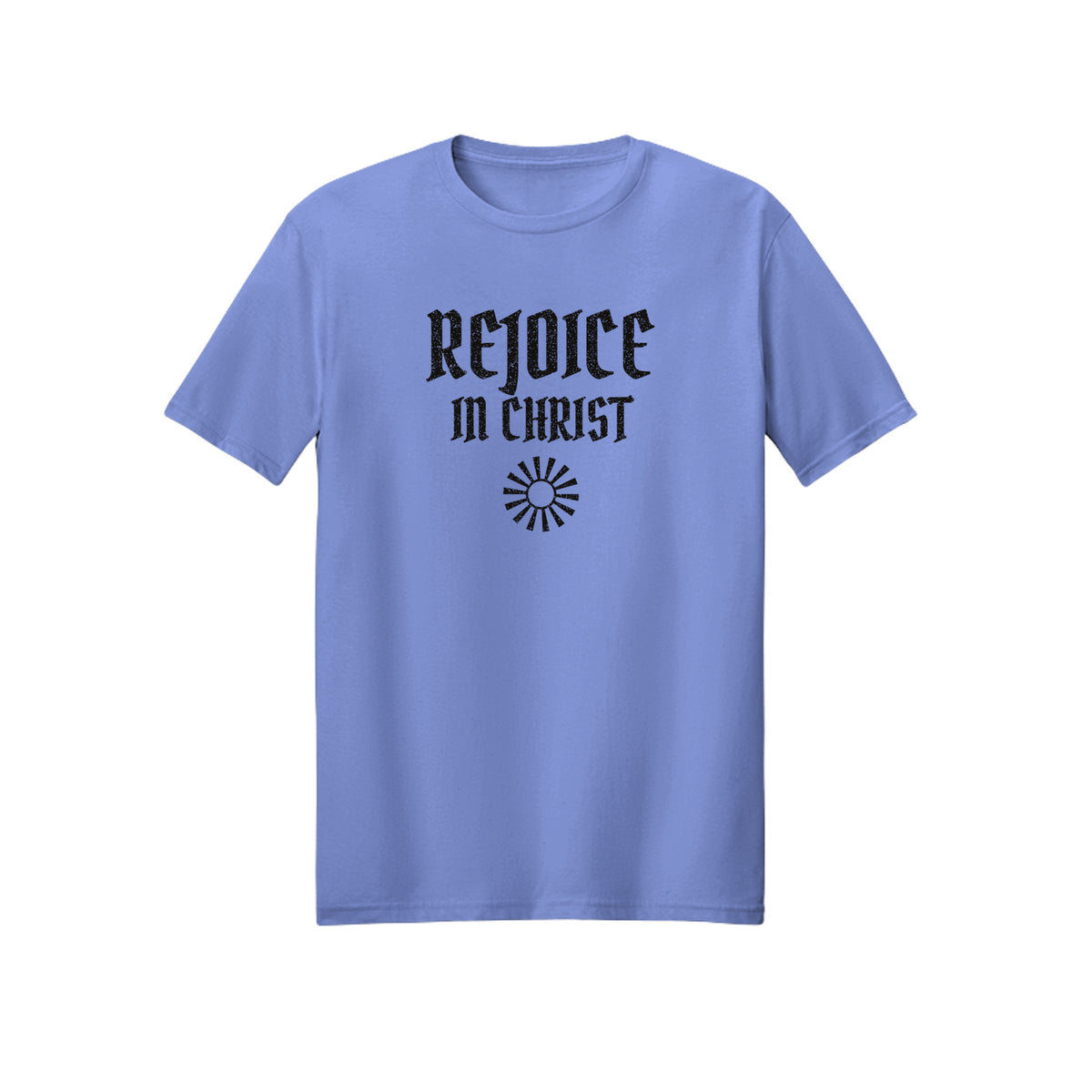 Gothic Rejoice in Christ shirt in Violet