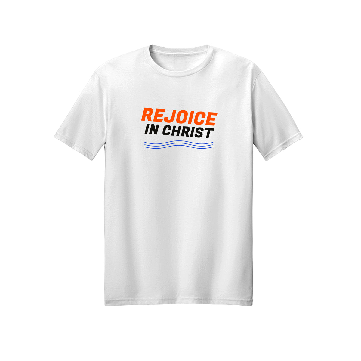 Starburst Rejoice in Christ shirt in White
