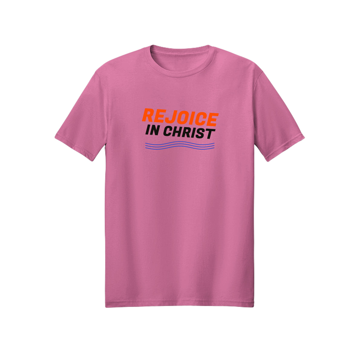 Starburst Rejoice in Christ shirt in Azalea