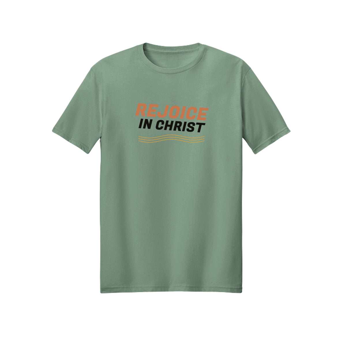 Modern Wave Rejoice in Christ shirt in Sage