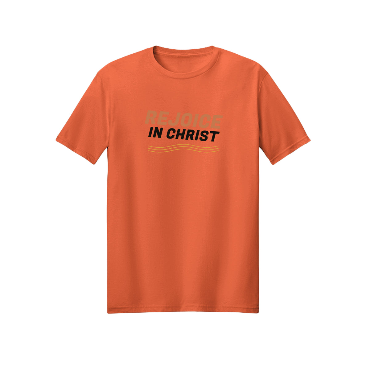 Modern Wave Rejoice in Christ shirt in Orange