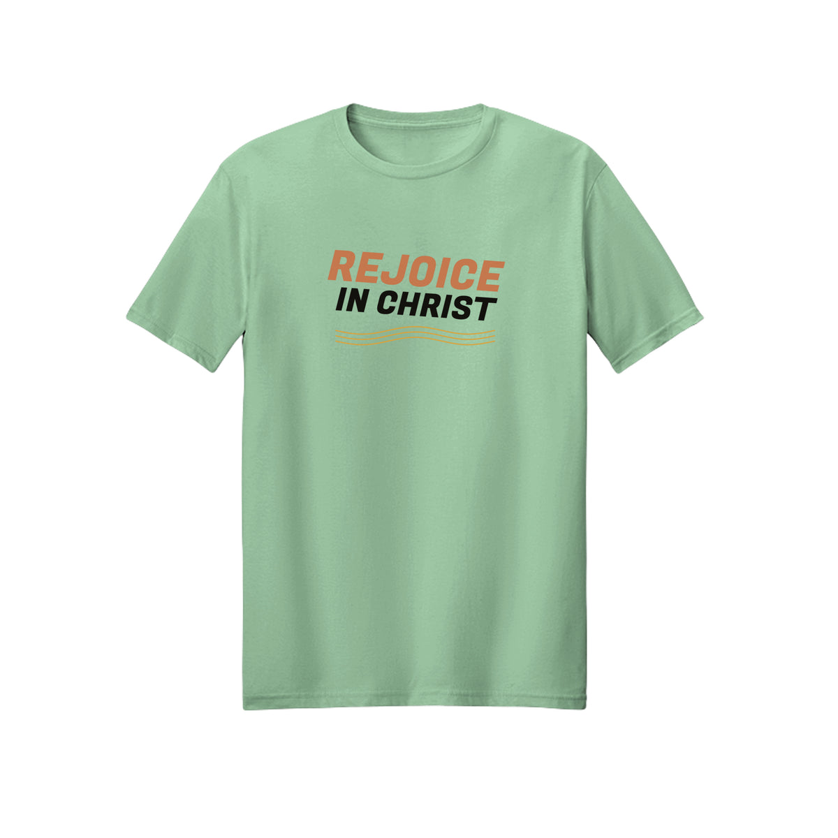 Modern Wave Rejoice in Christ shirt in Mint Green