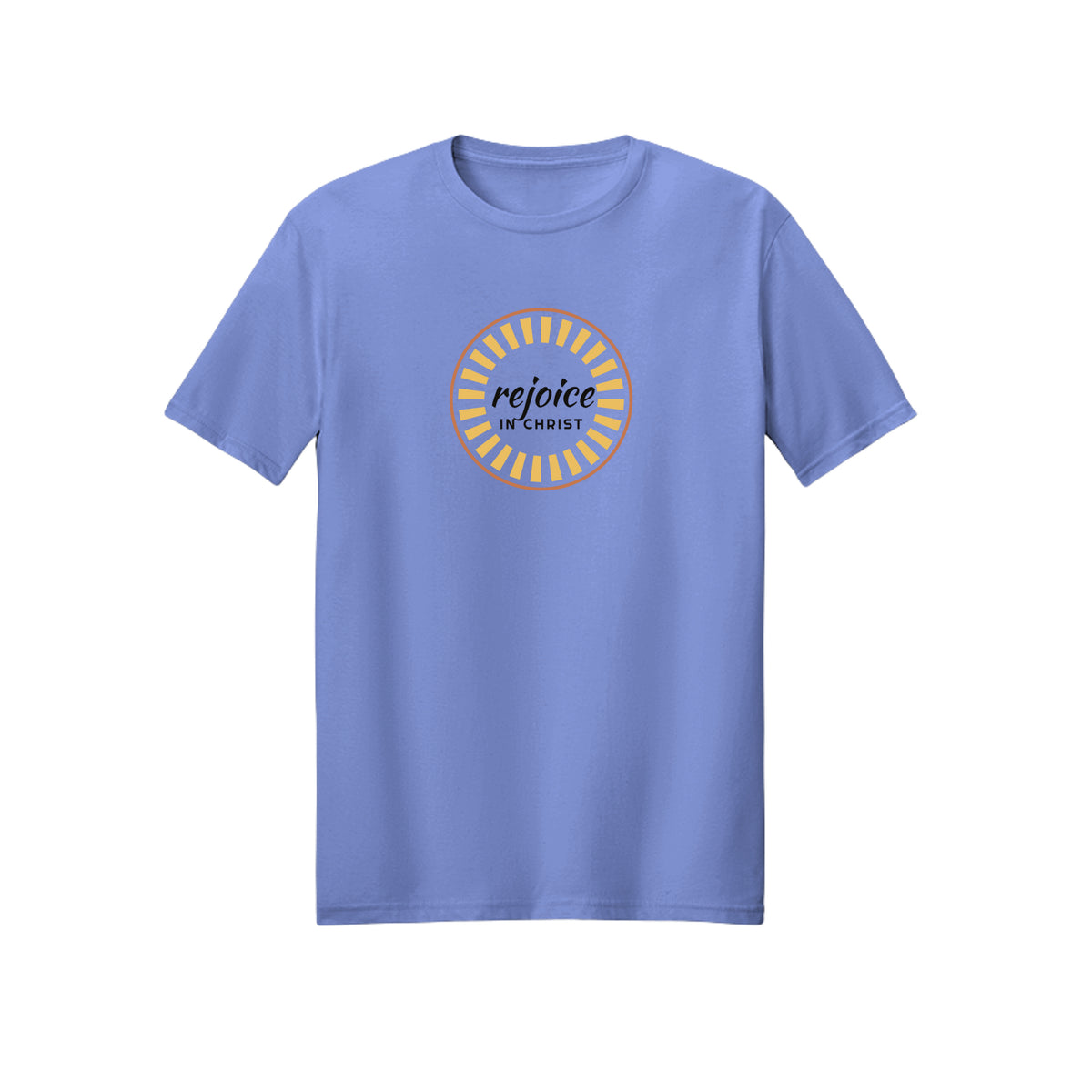 Sunburst Rejoice in Christ shirt in Violet