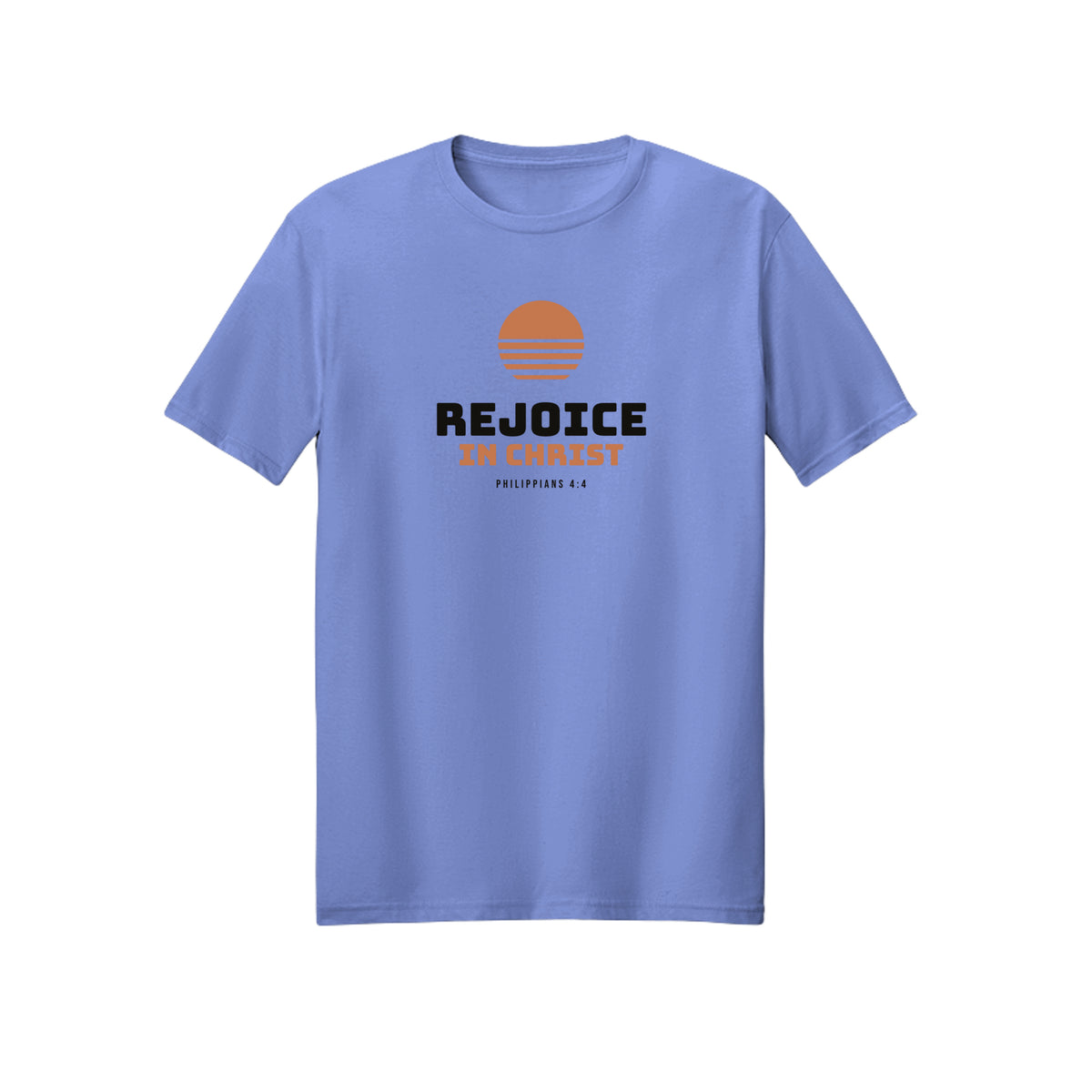 Retro Sun Rejoice in Christ shirt in Violet