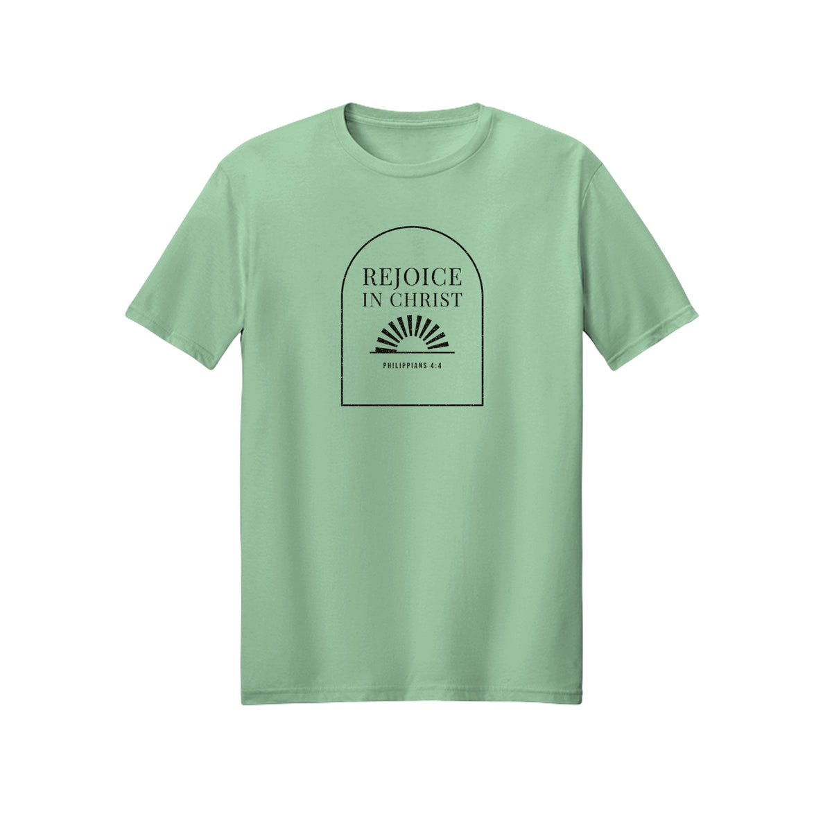 Archway Rejoice in Christ shirt in Mint Green