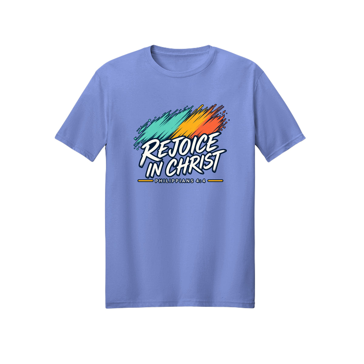 Brush Stroke Rejoice in Christ shirt in Violet