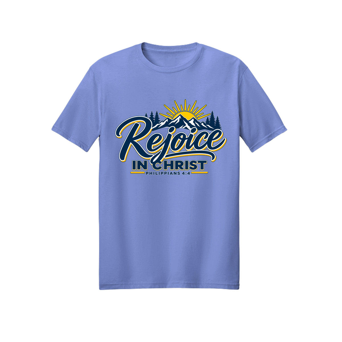 Mountain Rejoice in Christ shirt in Violet