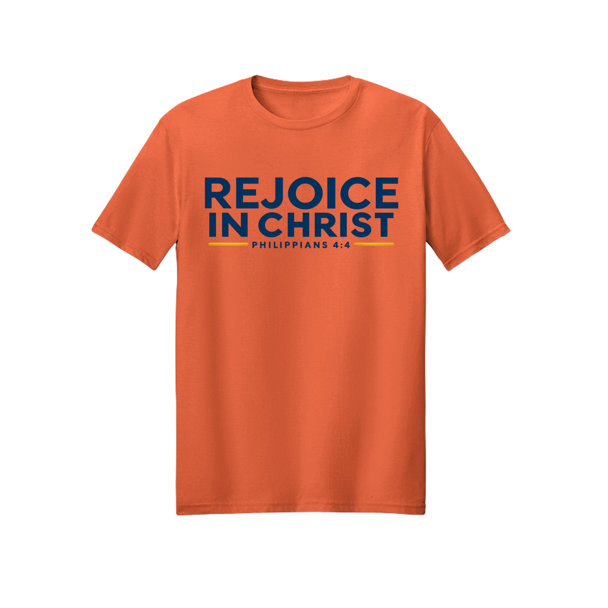 Classic Rejoice in Christ shirt in Orange