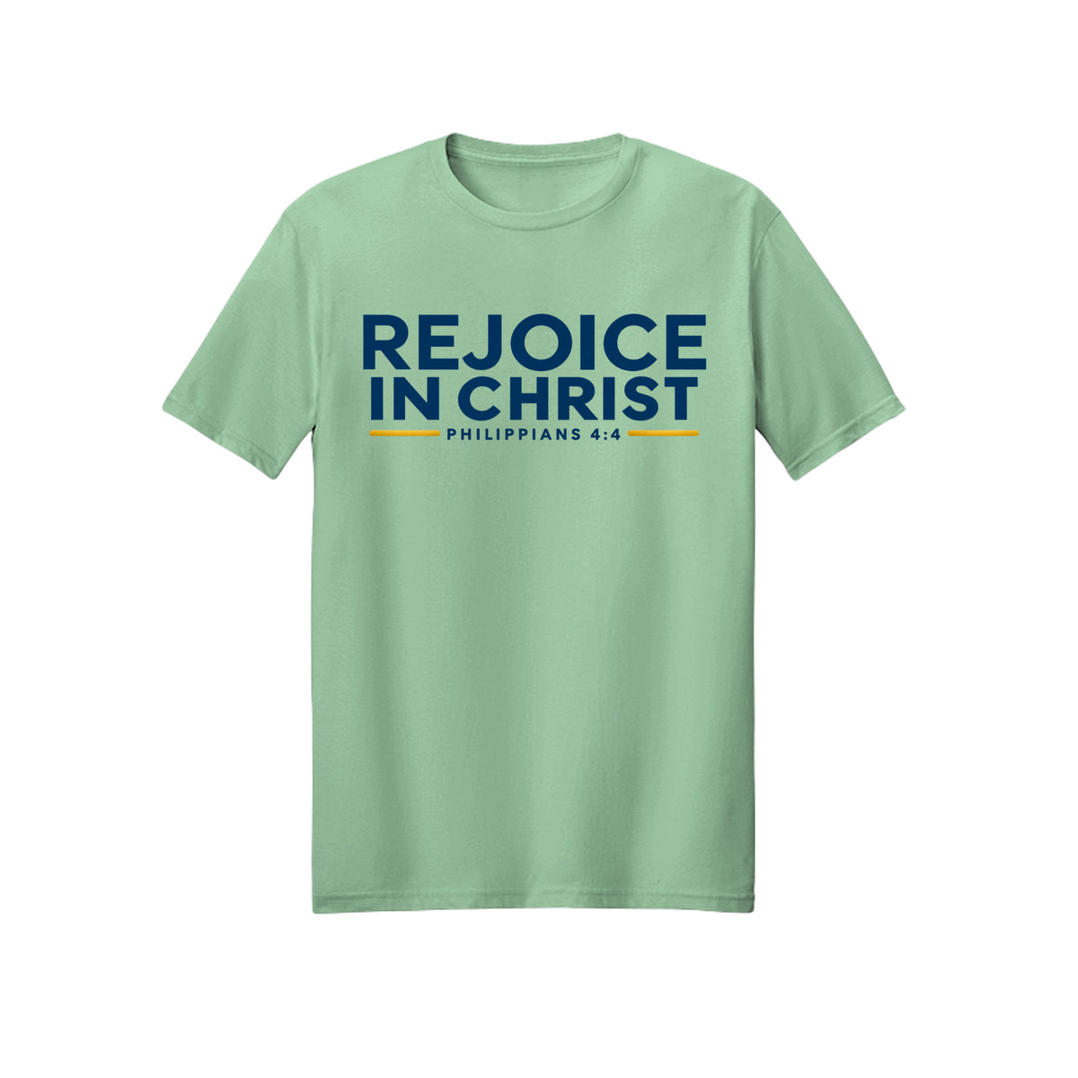 Classic Rejoice in Christ shirt in Mint Green