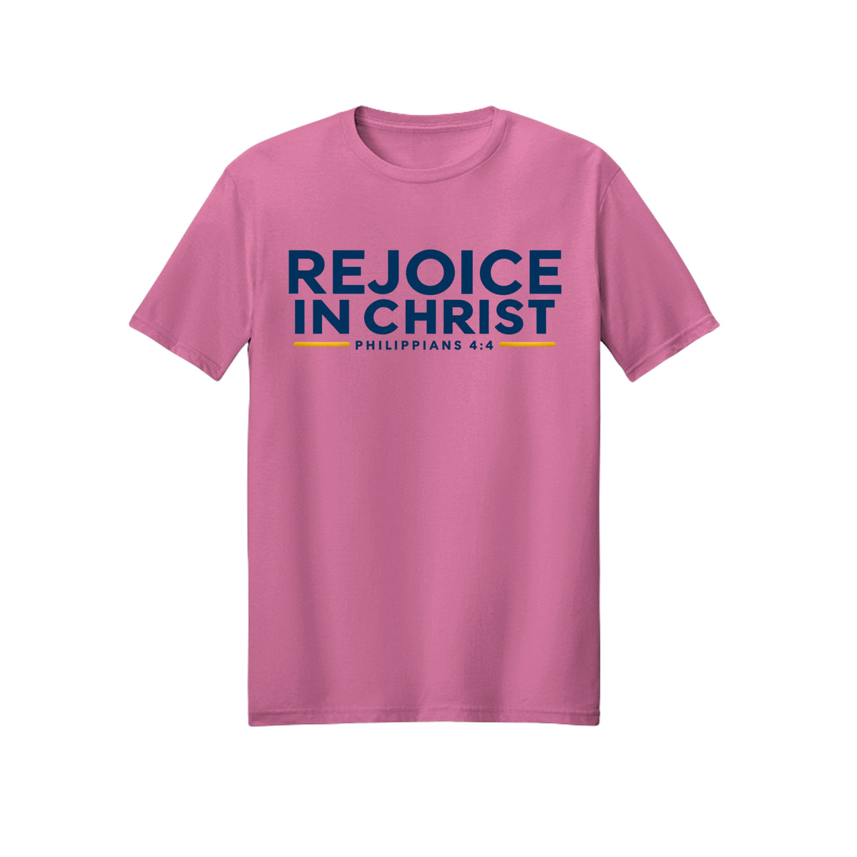 Classic Rejoice in Christ shirt in Azalea