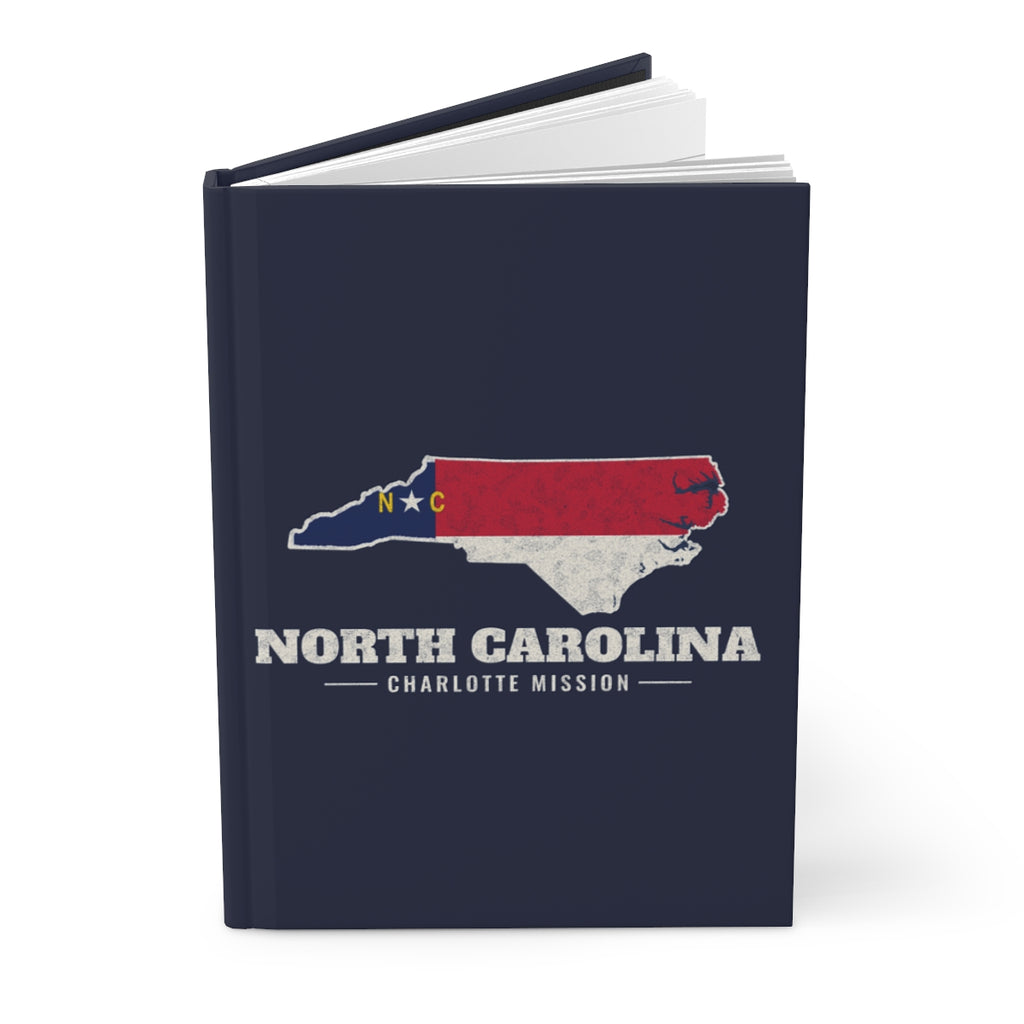 North Carolina Charlotte Mission flag map journal by Weak Things view 3