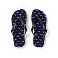 North Carolina Mission flag map flip flops by Weak Things view 2