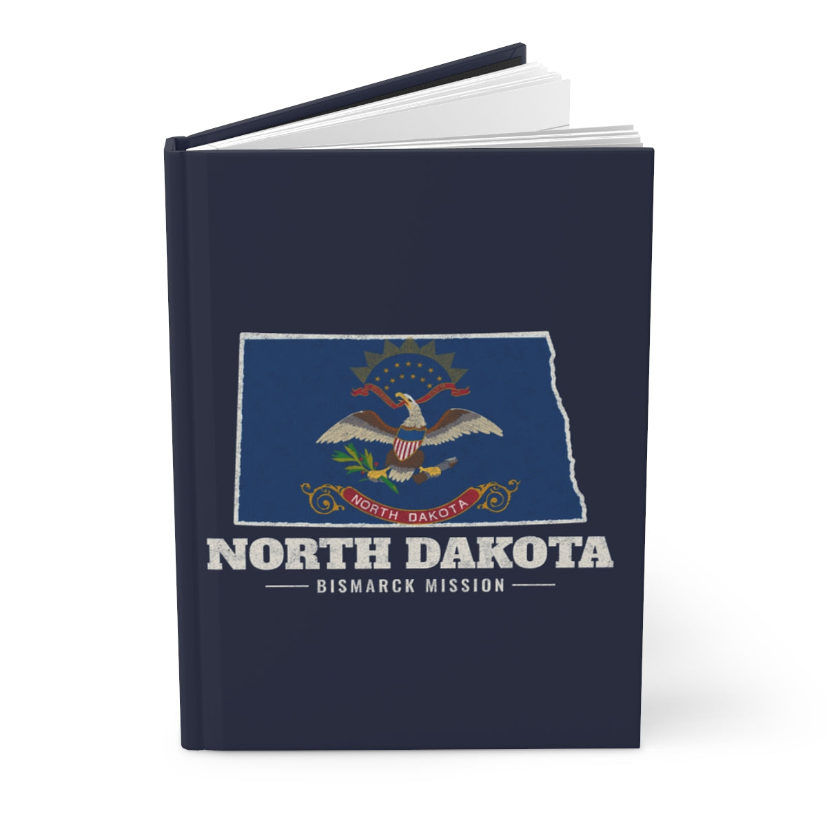 North Dakota Bismarck Mission flag map journal by Weak Things view 3