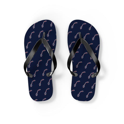 Norway Mission flag map flip flops by Weak Things view 2
