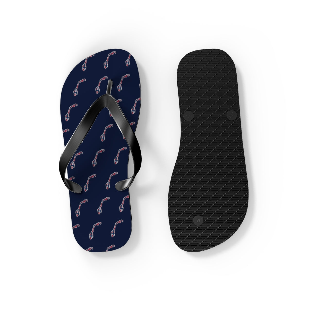 Norway Mission flag map flip flops by Weak Things view 4