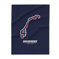 Norway Oslo Mission flag map fleece blanket by Weak Things