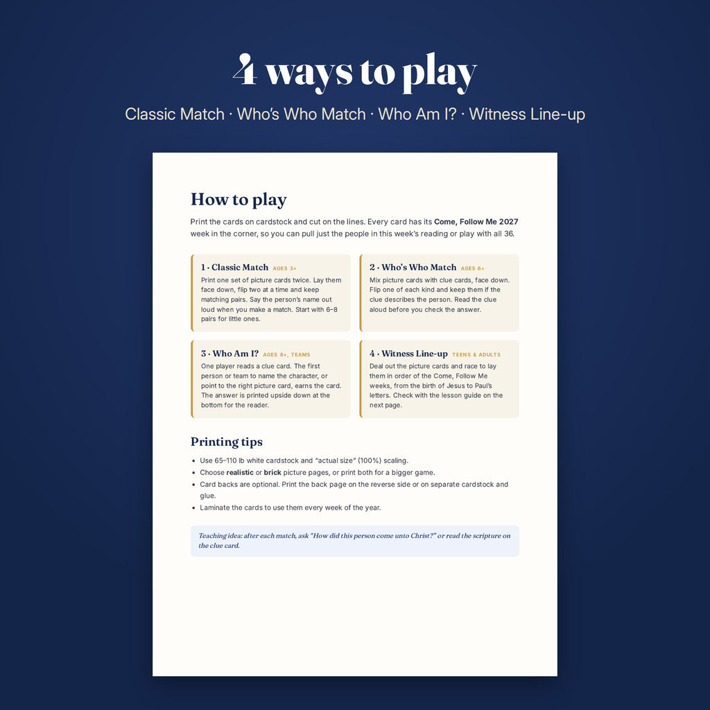 Four ways to play