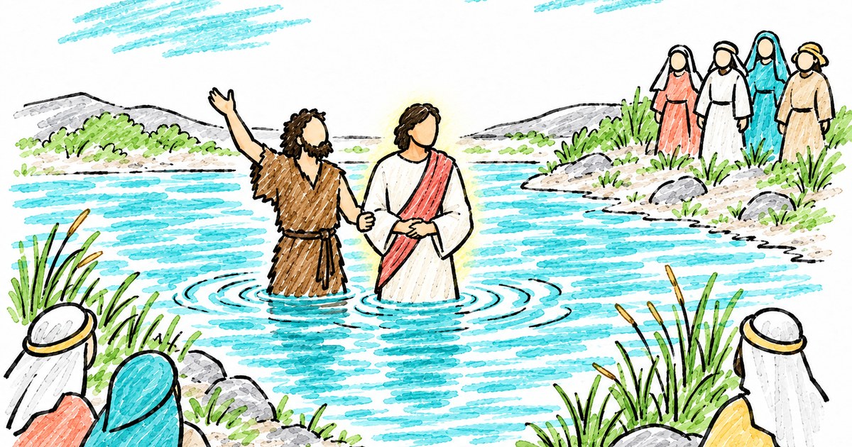 The Baptism of Jesus sketch notes preview