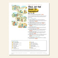 Saul on the Road to Damascus sketch notes cover with a hand-drawn map of the road