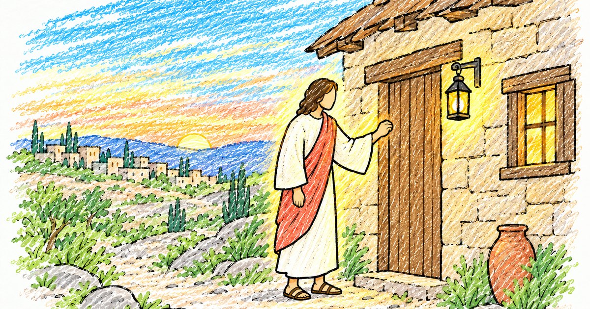 I Stand at the Door and Knock sketch notes preview