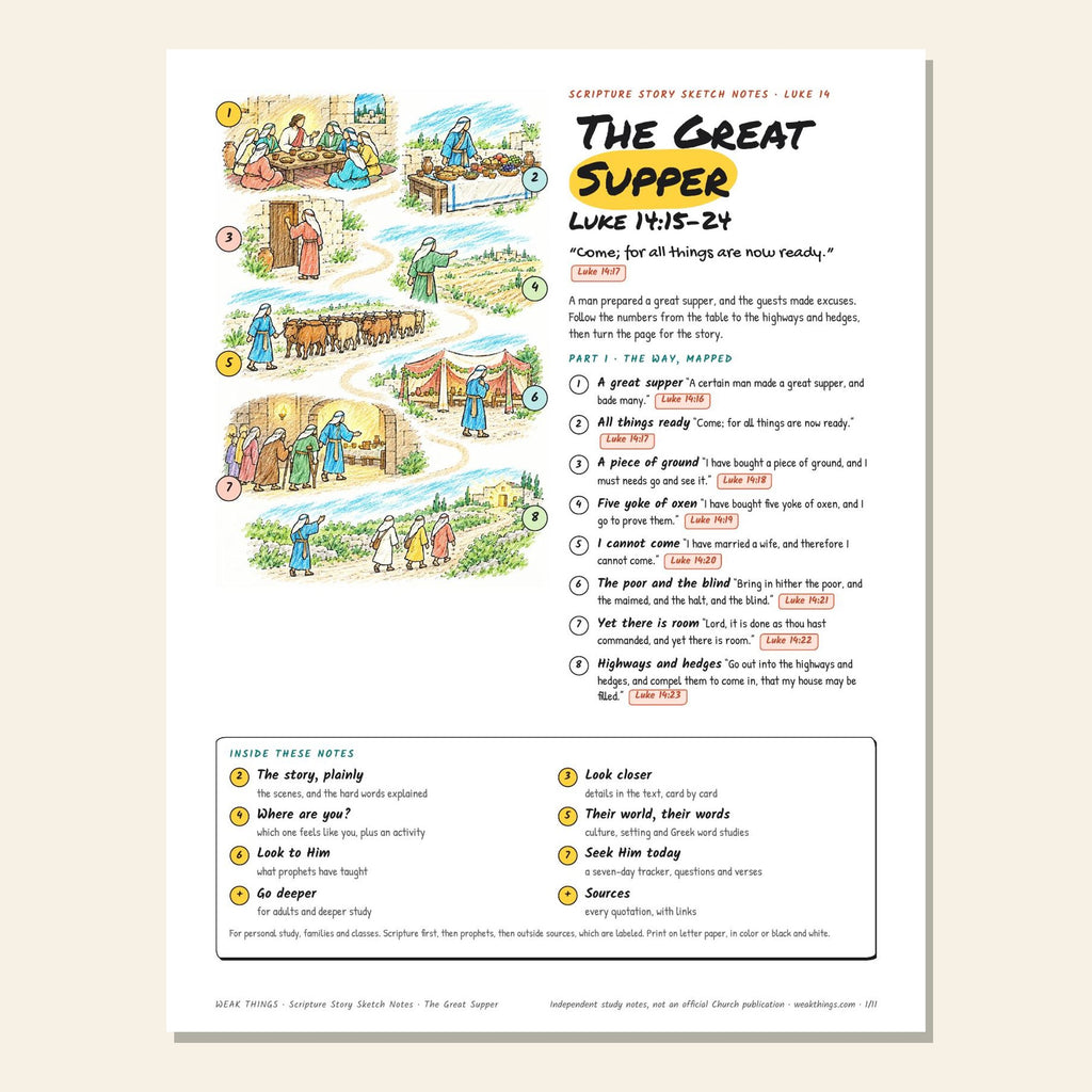 The Great Supper sketch notes cover with a hand-drawn map