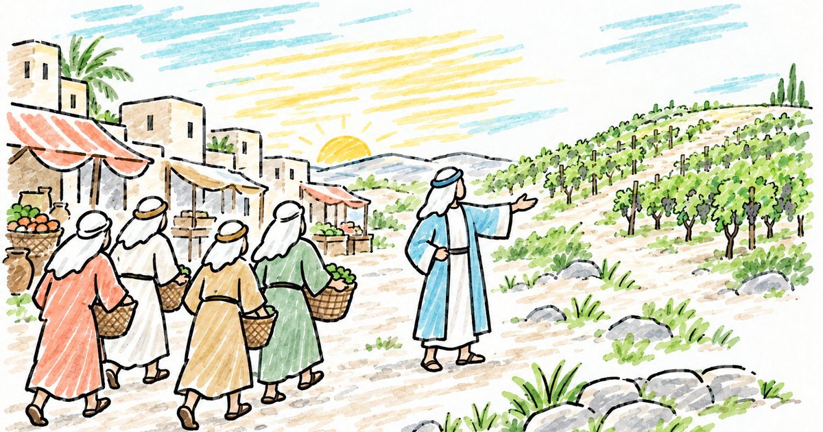 The Laborers in the Vineyard sketch notes preview