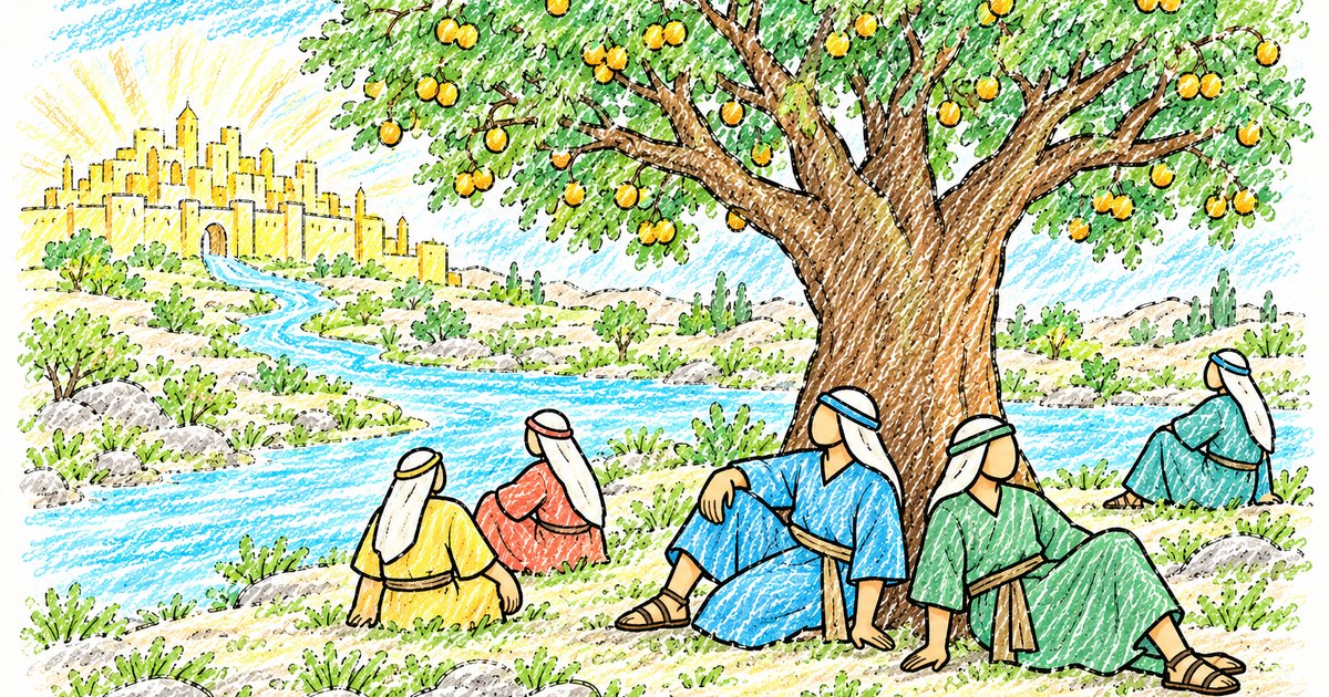 The New Jerusalem and the Tree of Life sketch notes preview