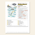Peter Walks on the Water sketch notes cover with a hand-drawn night-sea map