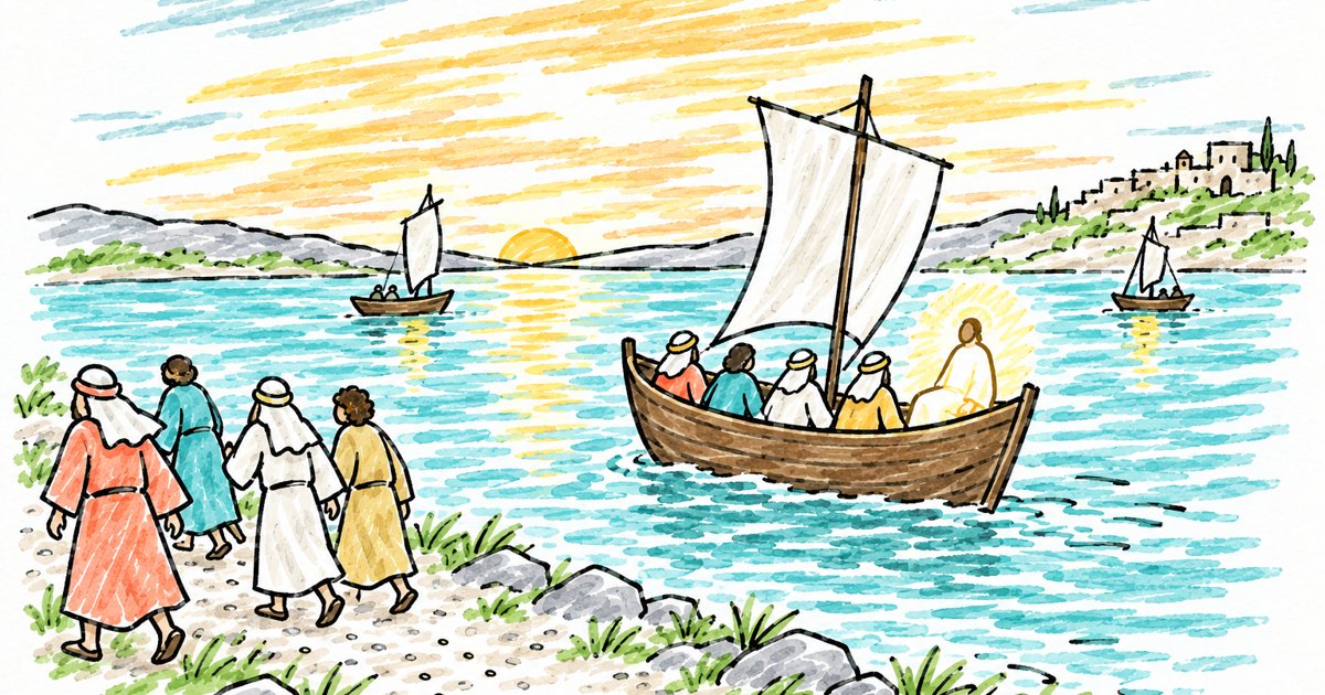 Jesus Stills the Storm sketch notes preview
