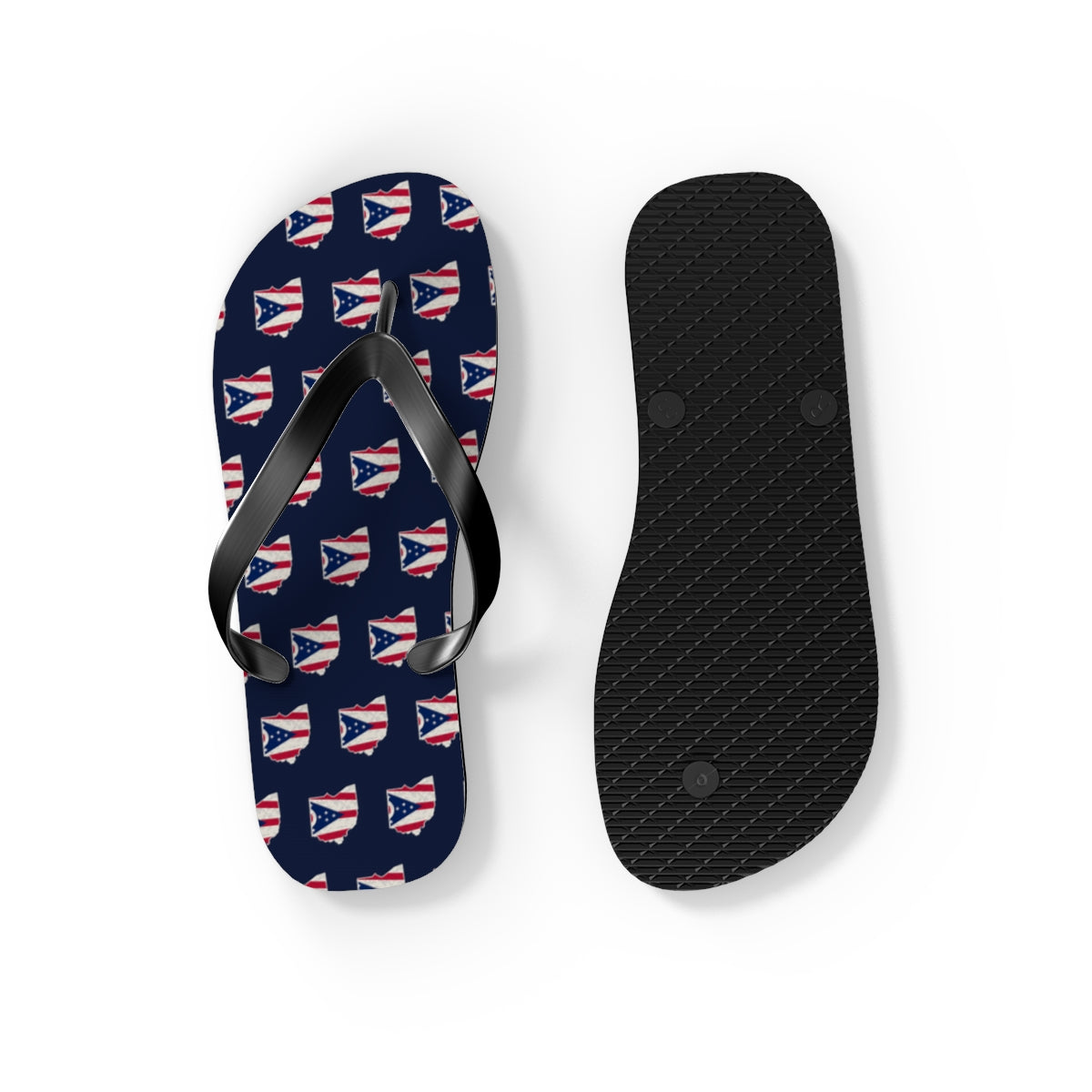 Ohio Mission flag map flip flops by Weak Things view 4