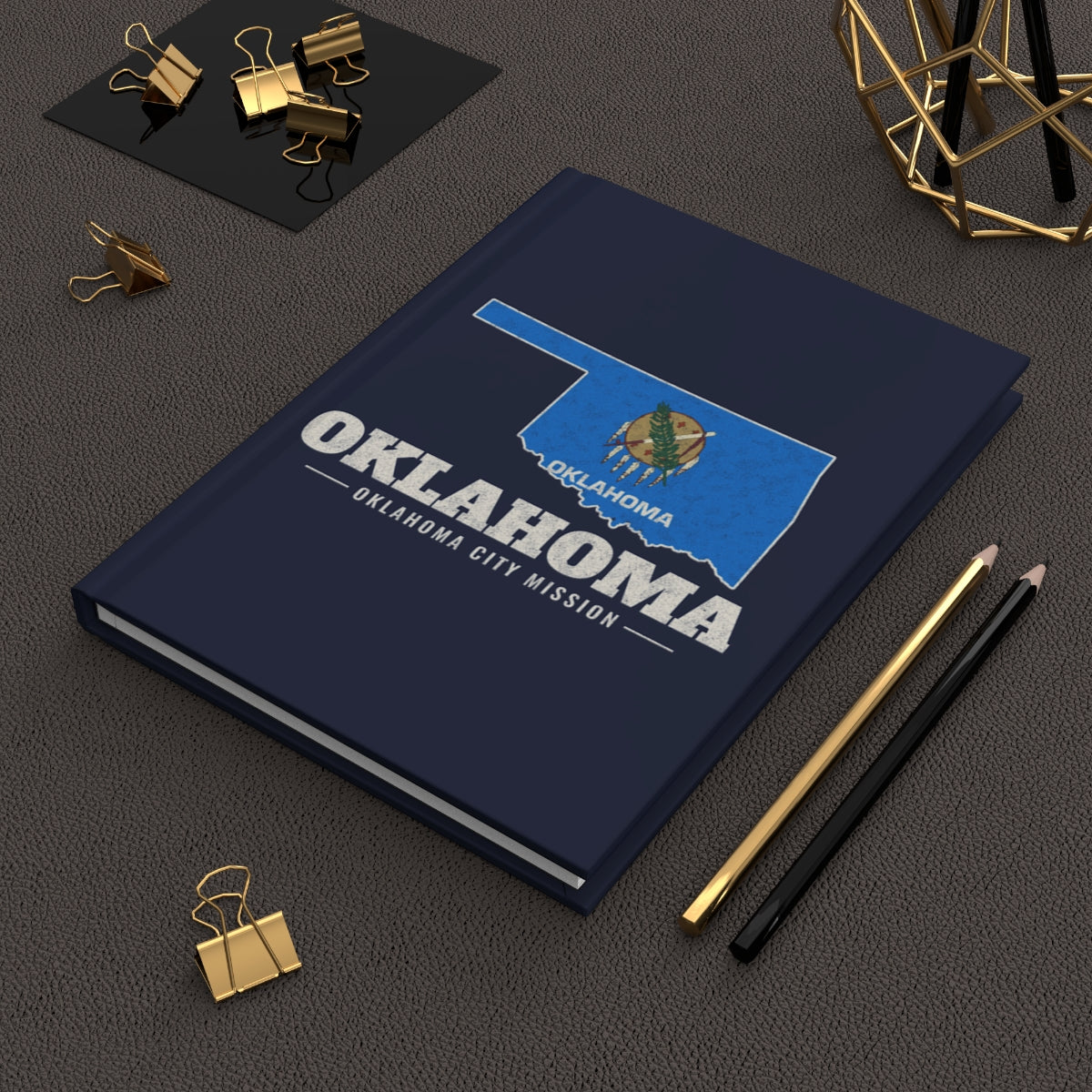 Oklahoma Oklahoma City Mission flag map journal by Weak Things view 2