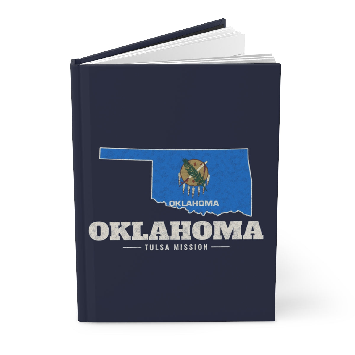 Oklahoma Tulsa Mission flag map journal by Weak Things view 3
