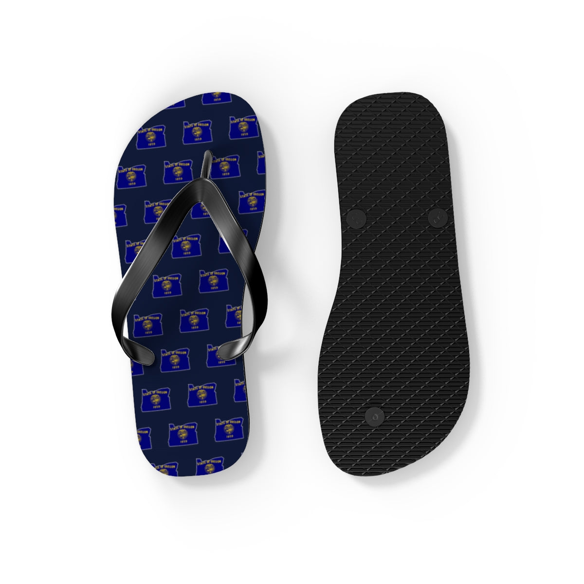 Oregon Mission flag map flip flops by Weak Things view 4