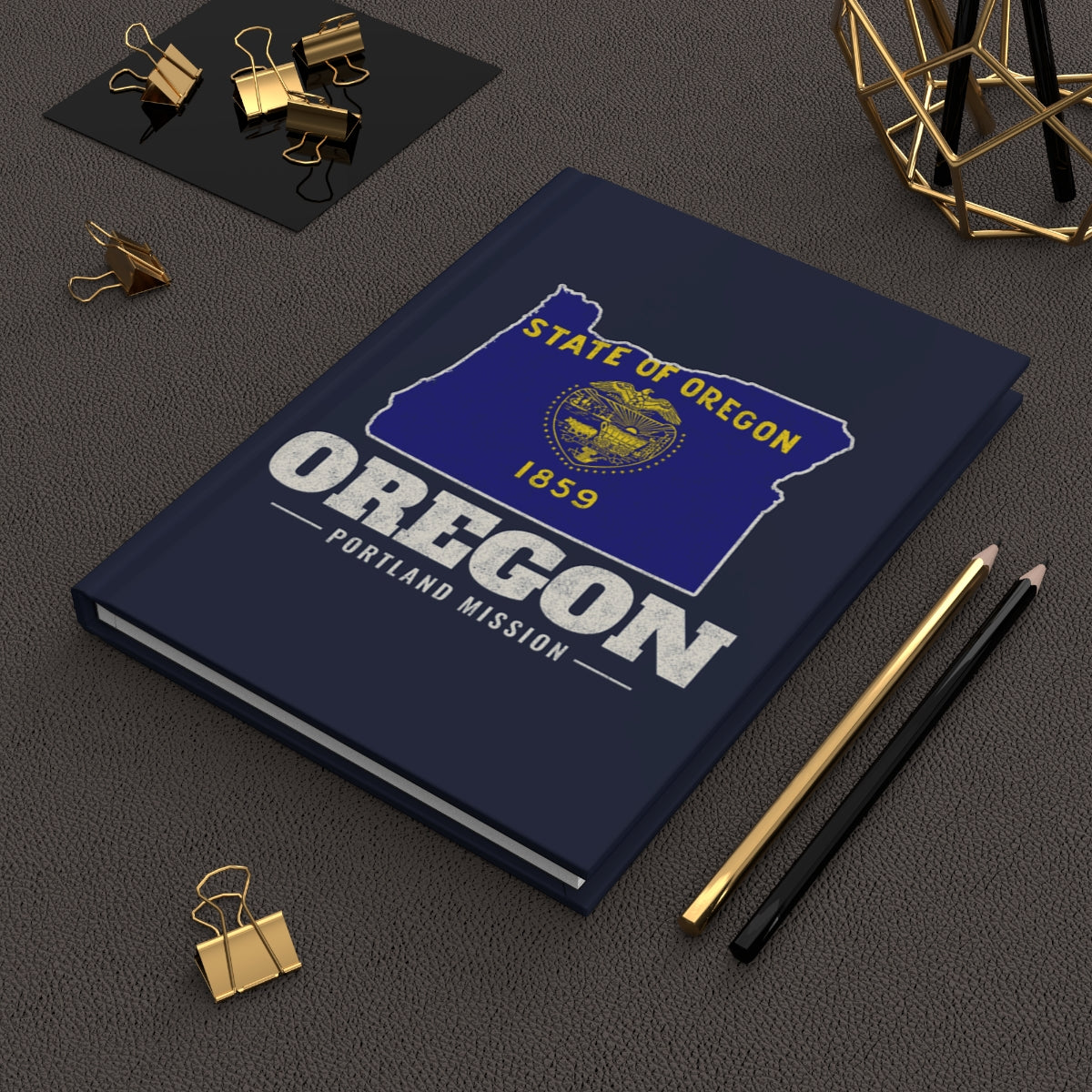 Oregon Portland Mission flag map journal by Weak Things view 2