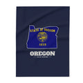 Oregon Salem Mission flag map fleece blanket by Weak Things