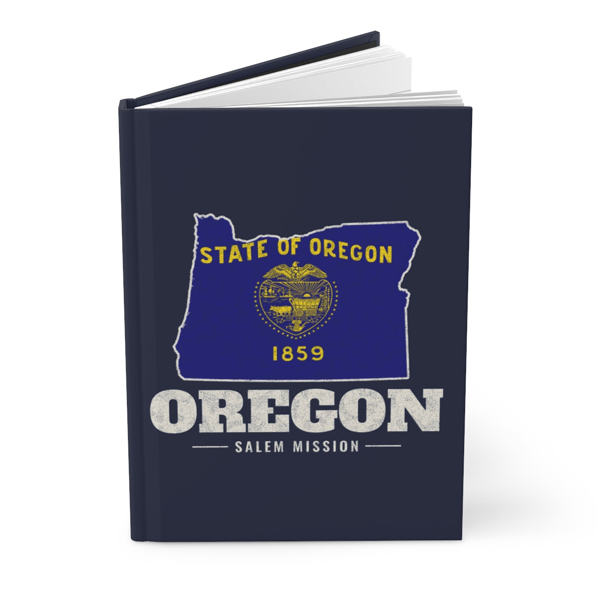 Oregon Salem Mission flag map journal by Weak Things view 3